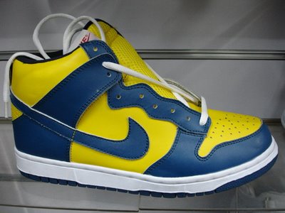 nike dunk high blue yellow